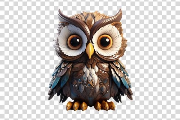 1053 Decorative Owl Isolated: A Versatile Design Element for Modern Creatives