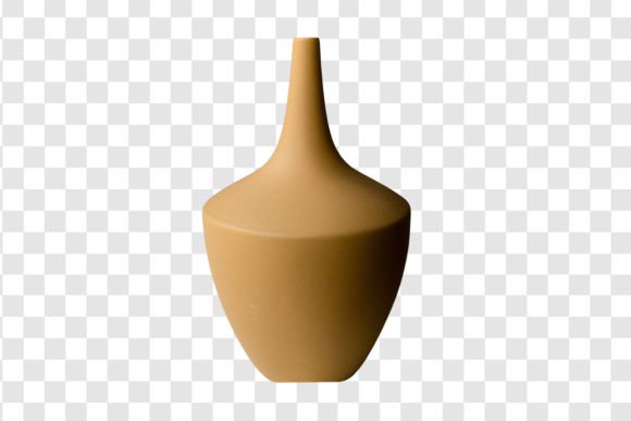 792 Brown Decorative Vase Isolated – Elevate Your Design Projects with Realistic Visual Elements