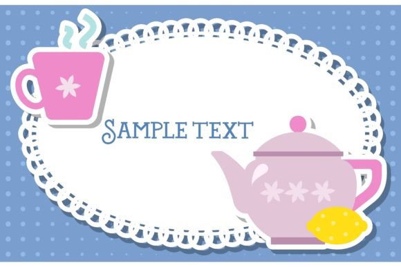 Cup, Teapot and Oval Decorative Napkin W: A Versatile Design Element for Modern Creatives