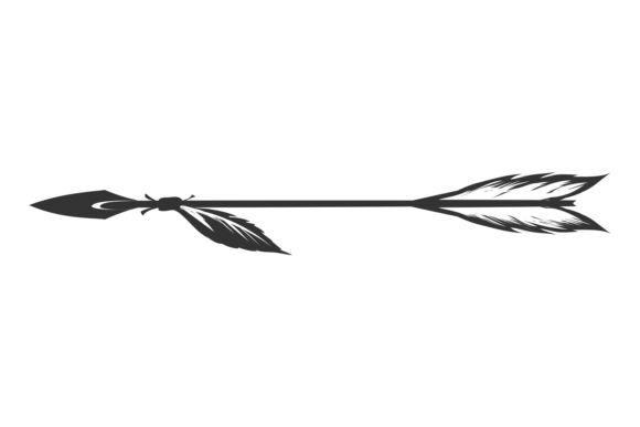 Decorative Arrow in Ethnic Style: A Vintage-Inspired Design Element