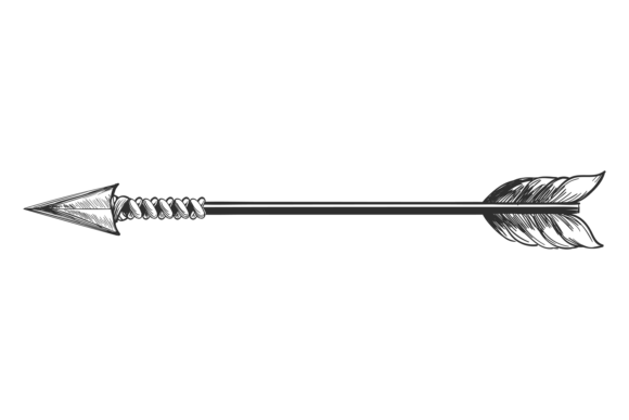 Decorative Arrow Sketch in Bohemian Style: A Versatile Design Element for Modern Creativity