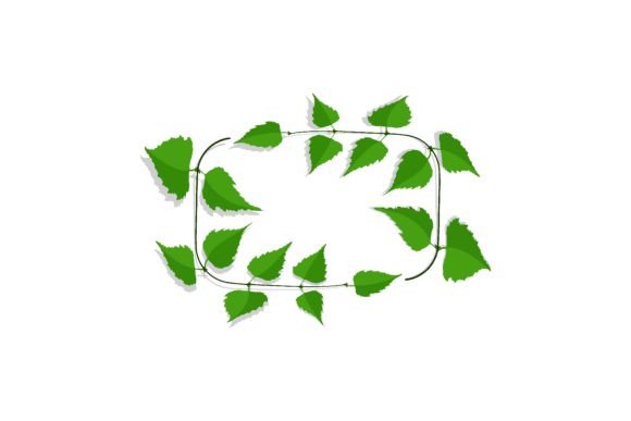 Decorative Birch Twig Frame for Design Projects