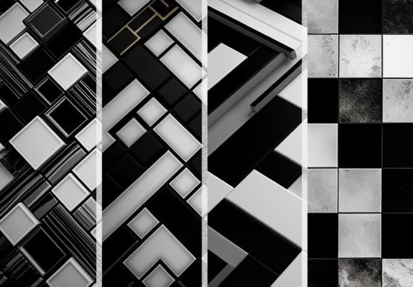 Decorative Black and White Optical Design