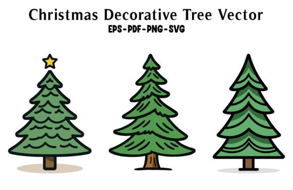 Decorative Christmas Tree Clipart Bundle: Creative Designs for Every Project
