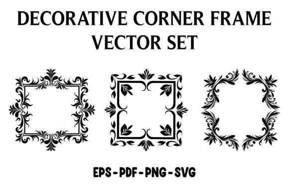 Decorative Corner Frame Clipart Bundle for Creative Projects