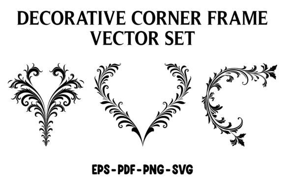 Decorative Corner Frames Vector Set for Creative Projects