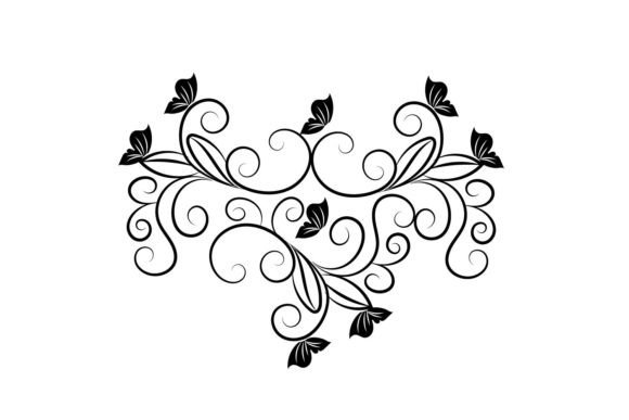 Decorative Floral Ornament Butterfly: A Versatile Design Element for Creative Projects
