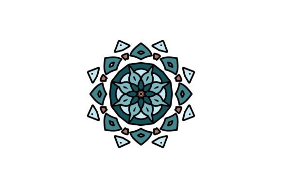 Decorative Mandala Blue Icon – Vibrant and Versatile Graphic Design