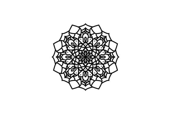 Decorative Outline Mandala Icon for Creative Projects