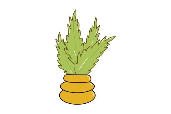 Decorative Plants Cute Pots Kawai Icon: A Versatile Design Element for Creative Projects