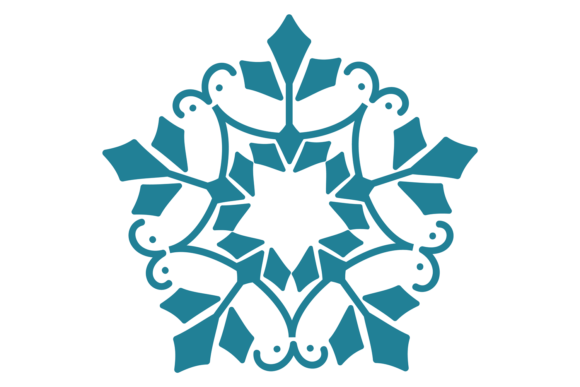 Decorative Snowflake. Blue Frozen Orname – A Versatile Winter Design Element