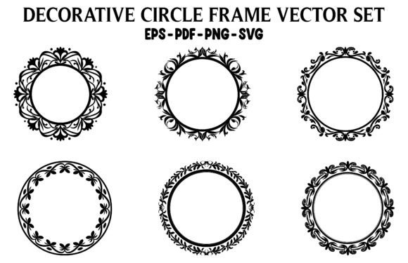 Enhancing Digital Creativity with the Decorative Circle Frame Clipart SVG Set