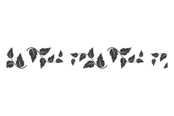 Floral Border: Decorative Seamless Black Design for Versatile Use