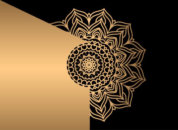 Golden Mandala Design Decorative Element: A Versatile Tool for Creative and Business Workflows