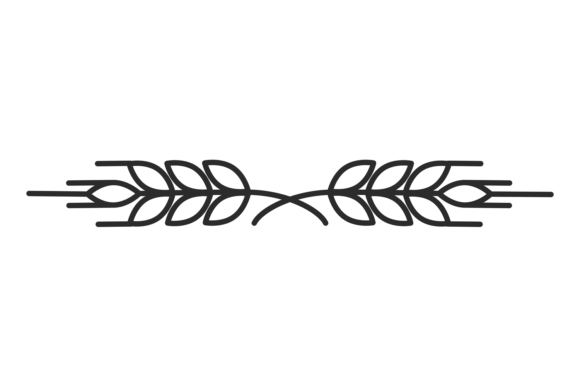 Grain Ears Decorative Border for Agricultural Design Projects