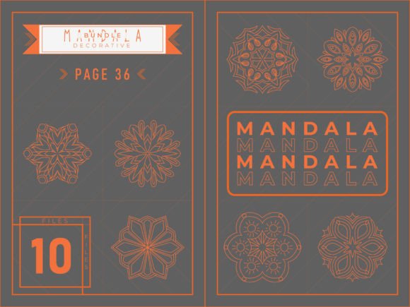 Mandala Coloring Decorative Bundle 36