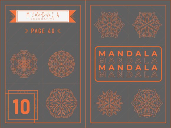 Mandala Coloring Decorative Bundle 40: A Creative Resource for Artists and Designers