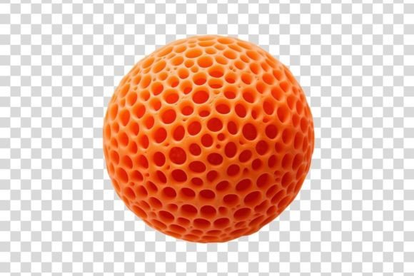 Orange Decorative Orb Isolated for Stunning Flat Lay Mockups