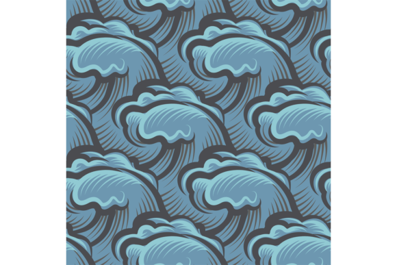 Strategic Use of Decorative Waves Seamless Pattern. Storm in Visual Design