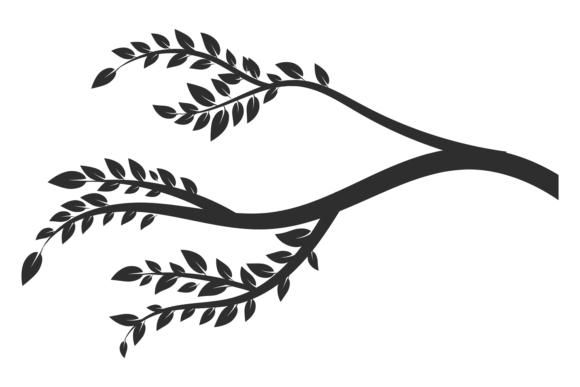 Stylized Tree Branch Decorative Element: A Versatile Visual Tool for Design and Branding