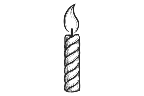 The Art and Utility of the Decorative Spiral Candle: A Hand Drawn Fir Design
