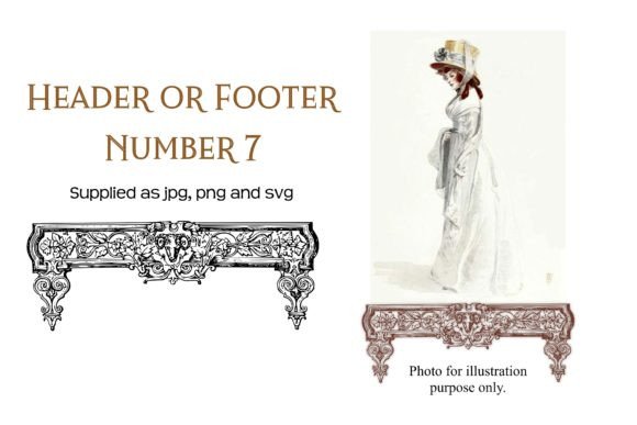 Vintage Decorative Header or Footer 7: A Timeless Design for Modern Creativity